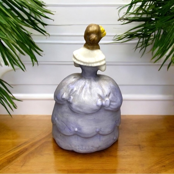 VINTAGE Small Bell - Lady with Blue Periwinkle Ball Gown - Picture 2 of 11